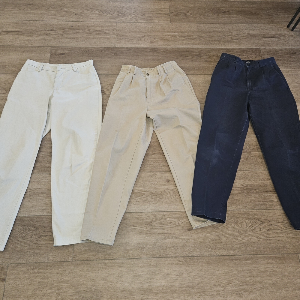 Men's Classic Pants Set - Beige, Tan, and Navy